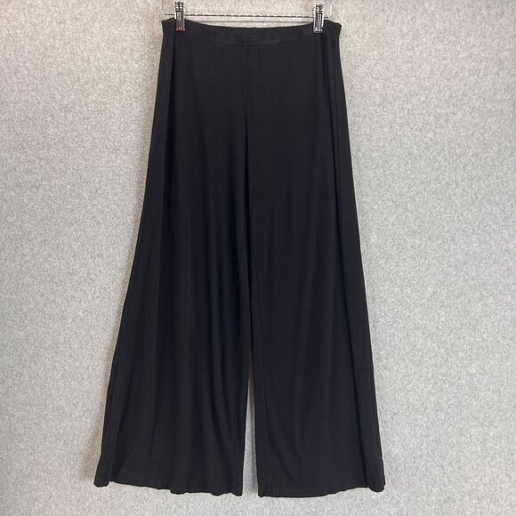 Heartstring Black Wide Leg Stretch Pants Elastic Waist Flowy Relaxed Size Medium - Picture 1 of 10
